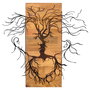 Wallity Old Love - Escultura de Pared en Negro y Nogal